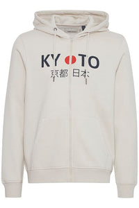 KYOTO Zipped Hoody / White