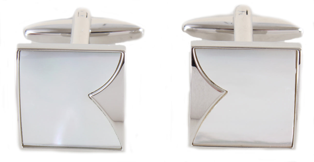 Mother of Pearl Fishtail Cufflinks