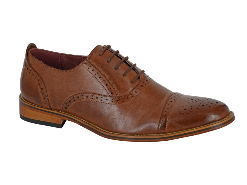 Capped Lace Oxford Brogue Shoe