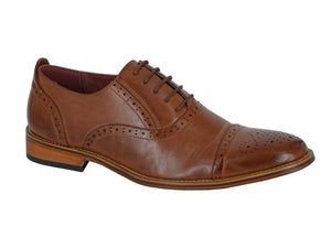 Capped Lace Oxford Brogue Shoe