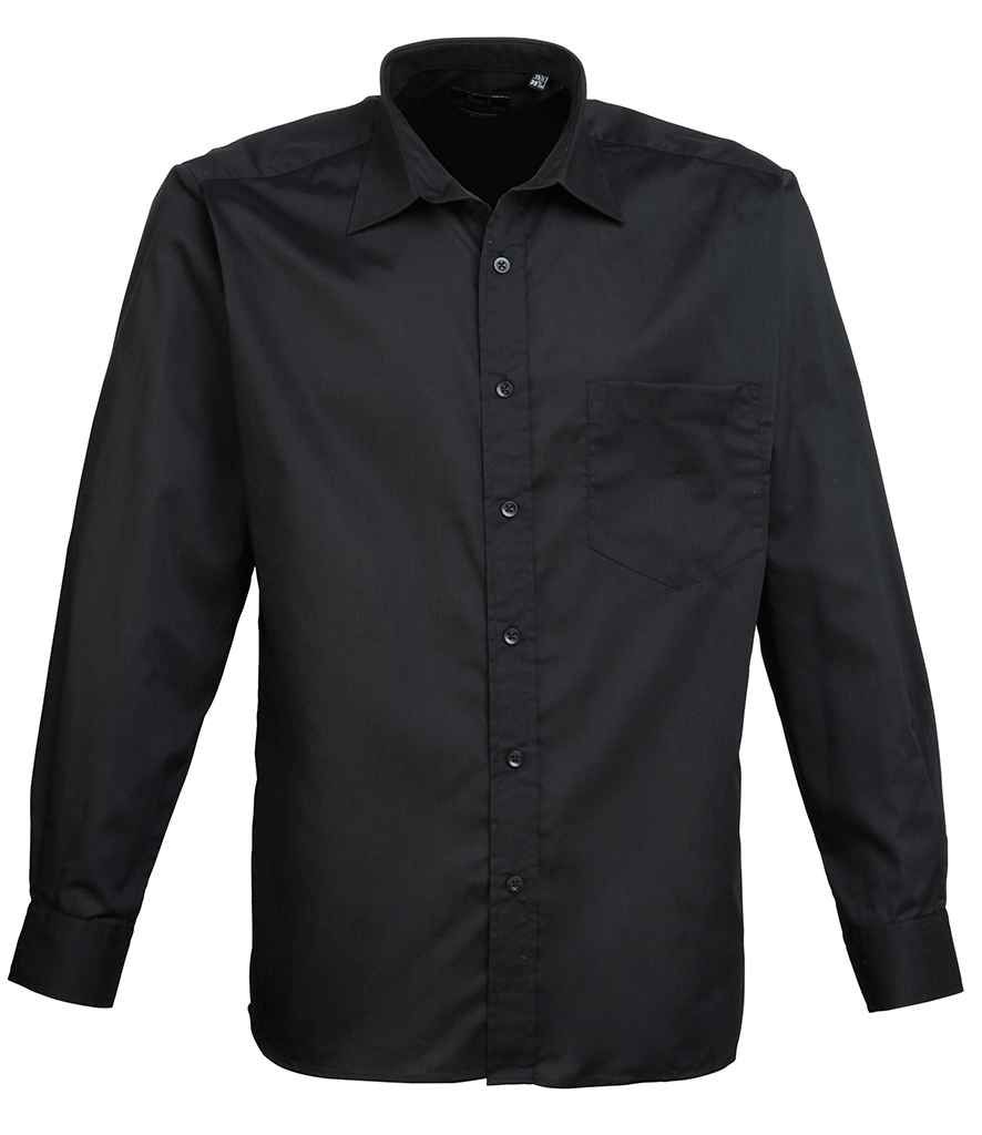 Black Long Sleeve Easy-care Shirt