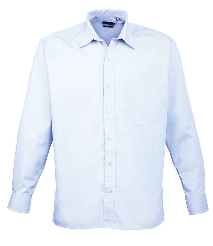 Blue Long Sleeve Easy-care Shirt