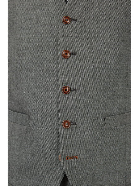 'Blake' Grey Textured Waistcoat