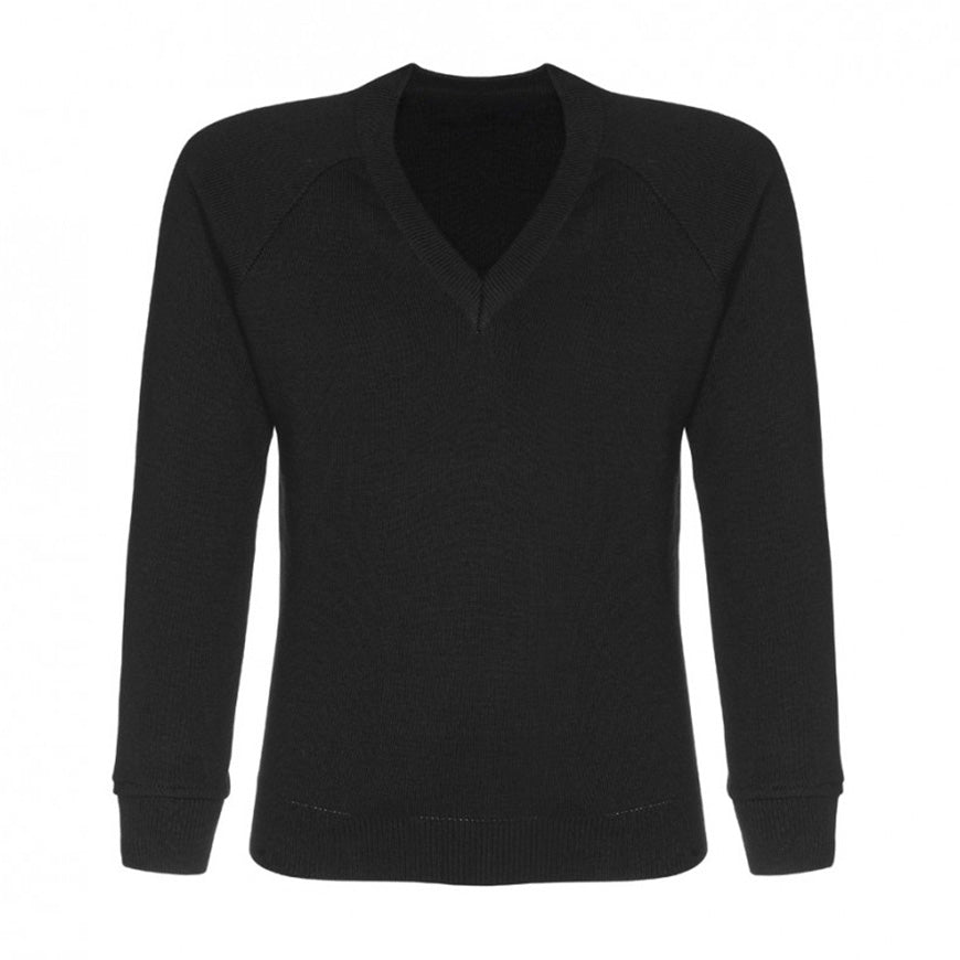 Black V-neck Jumper 50/50