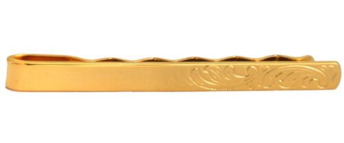 Engraved End Gold-plated Tie Slide