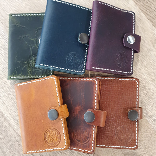 Hand-stitched Leather Card Wallet