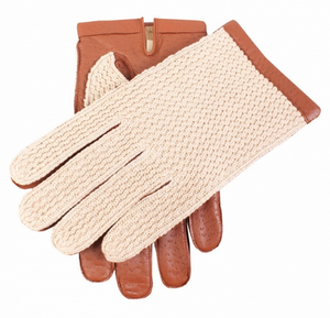 Dents Men's Warm Lined Crochet Back Driving Gloves