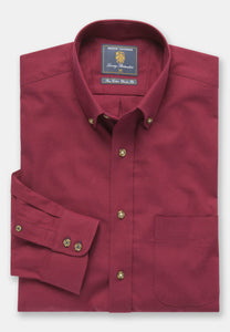 Askern Red Twill Casual Shirt