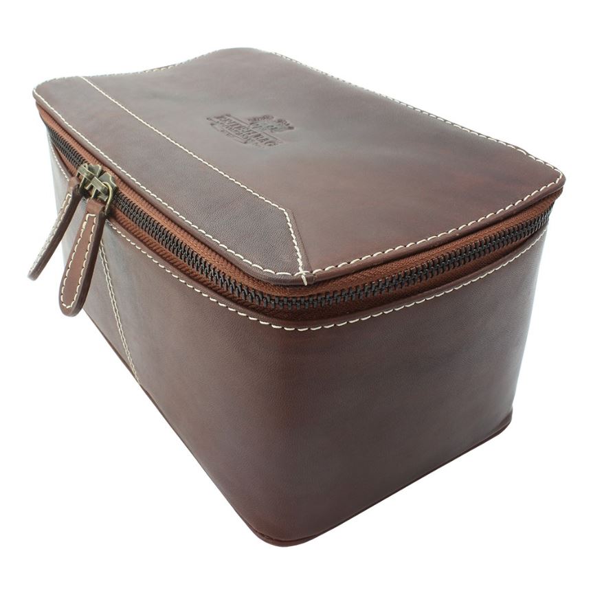 Rigid Leather Washbag