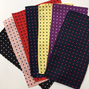 Colour range of Silk Polka Dot Pocket Squares