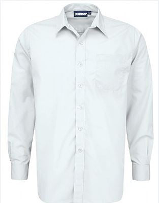 Twin Pack of Boys White School Shirts