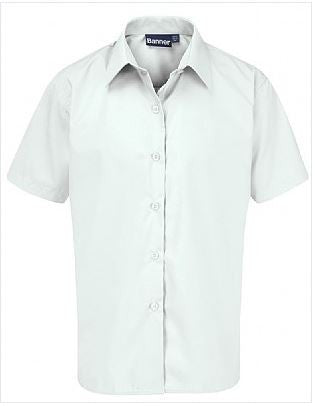 Twin Pack of Girls White School Blouses