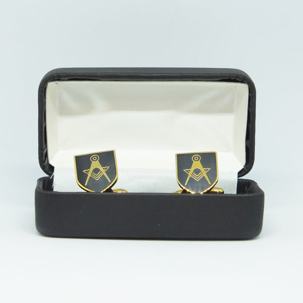 Masonic Cufflinks in snap-shut box