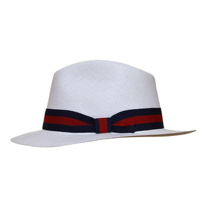 Teardrop Fedora with Navy/Red Band
